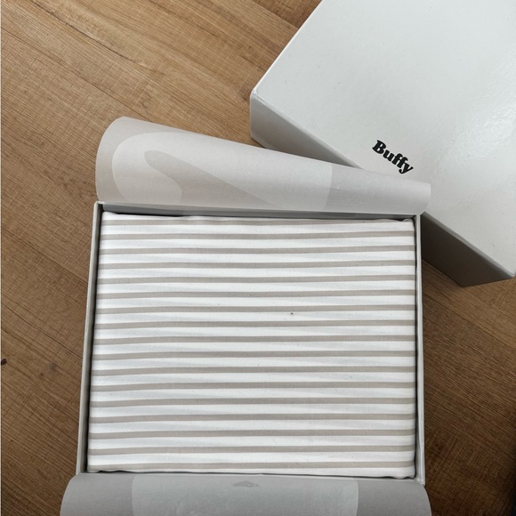 Buffy Other - Buffy Striped Duvet Cover - Cream/grey